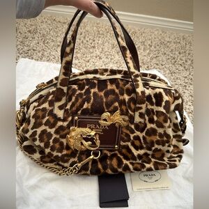 Prada leopard handbag